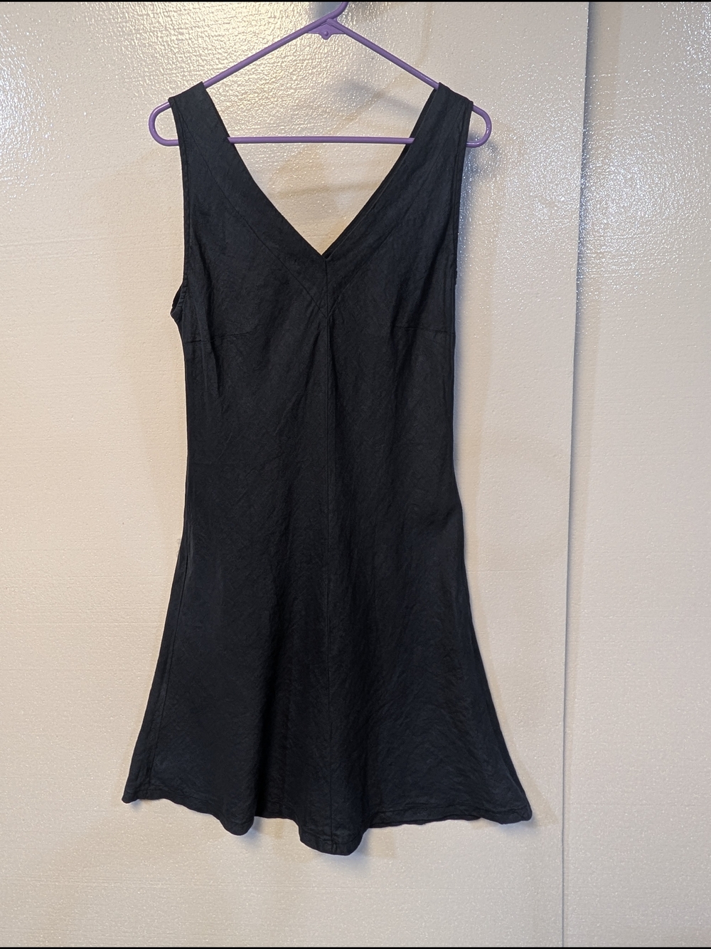 100% Linen Grand Greece Sleeveless Dress Gray Size Large Made In Greece